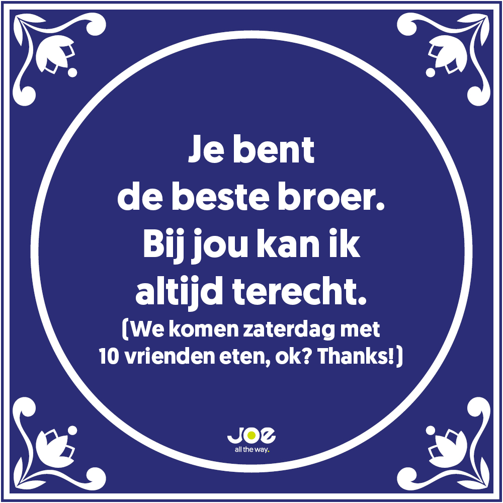 Goede Bedank je broer of zus met een kaartje - Joe KU-09