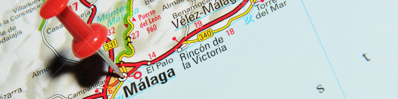 Raf & Rani Reizigers: Málaga 14515003 london uk 13 june 2012 malaga spain marked with red pushpin on europe map stock photo