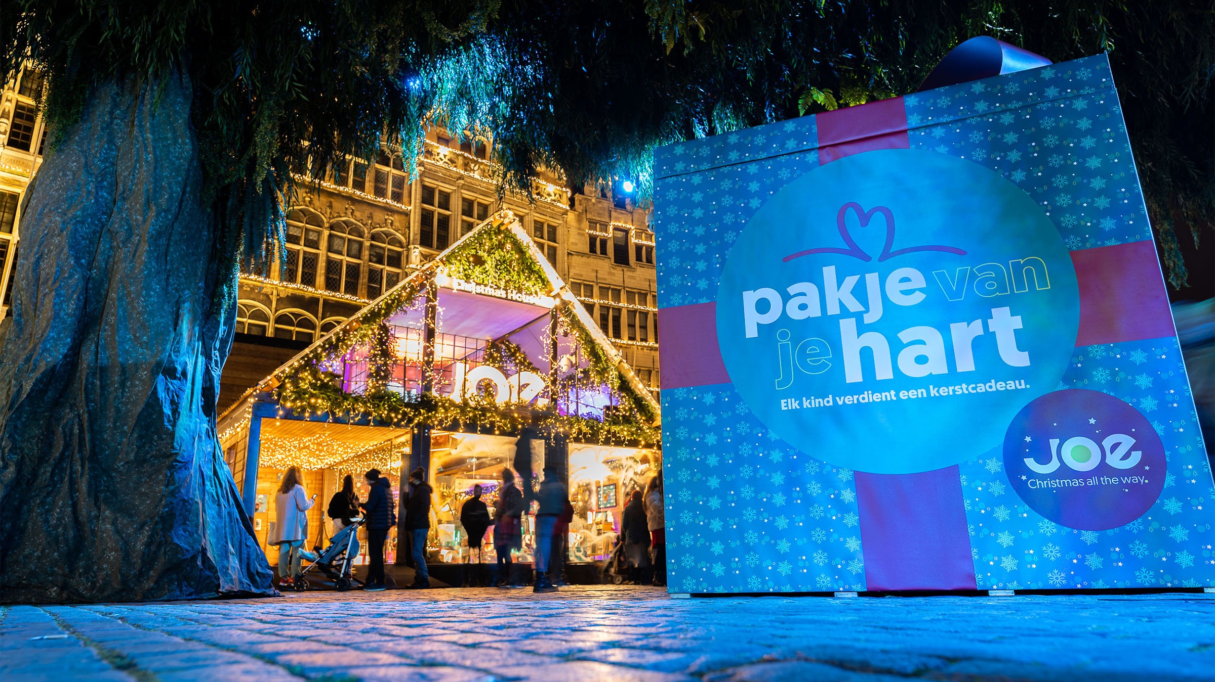 Schenk in een van deze shoppingcentra een 'Pakje van je Hart' Joe christmashouse2021 pakje